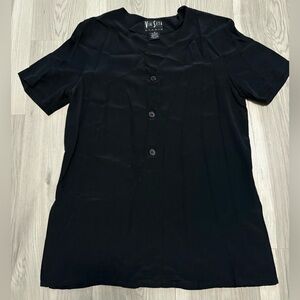 Via Seta Studio 100% Silk Button Down Size Medium
